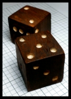 Dice : Dice - 6D Pipped - Wood Mahogany Hand Made - eBay Nov 2015